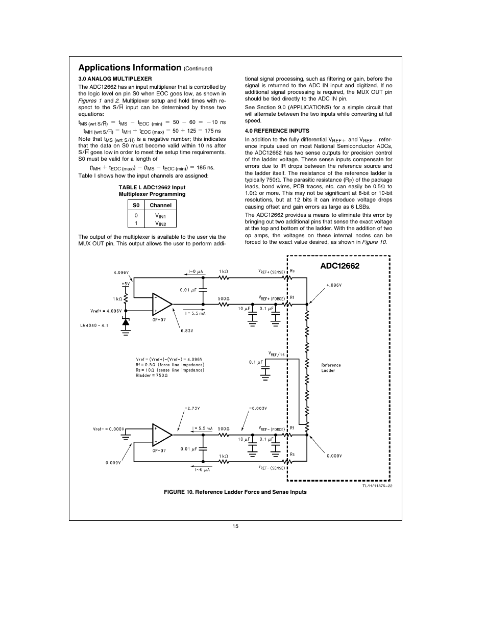 Applications information | Rainbow Electronics ADC12662 User Manual | Page 15 / 20