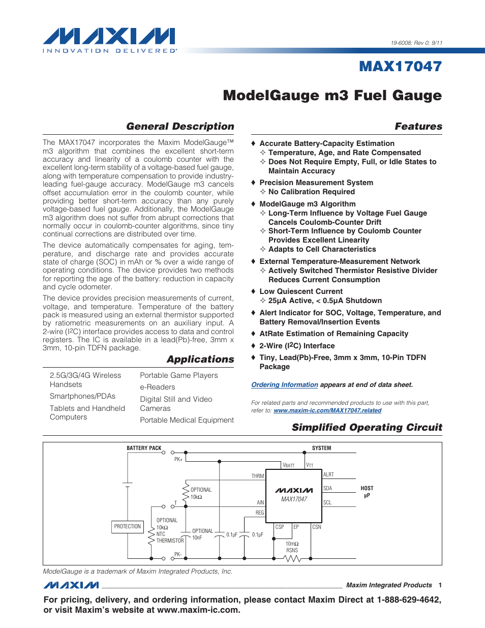 Rainbow Electronics MAX17047 User Manual | 46 pages
