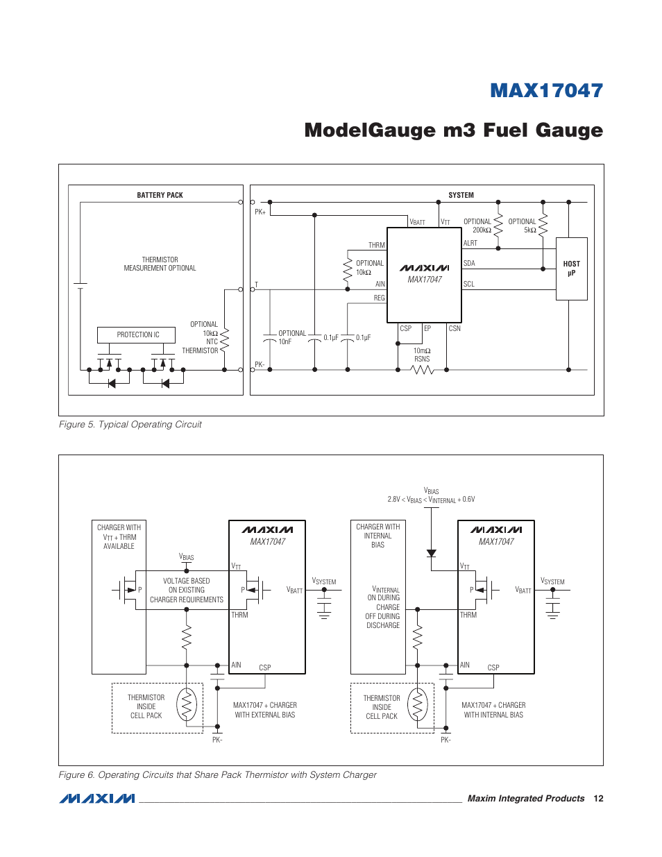 Figure 5. typical operating circuit, Figure 6. operating circuits that share | Rainbow Electronics MAX17047 User Manual | Page 12 / 46