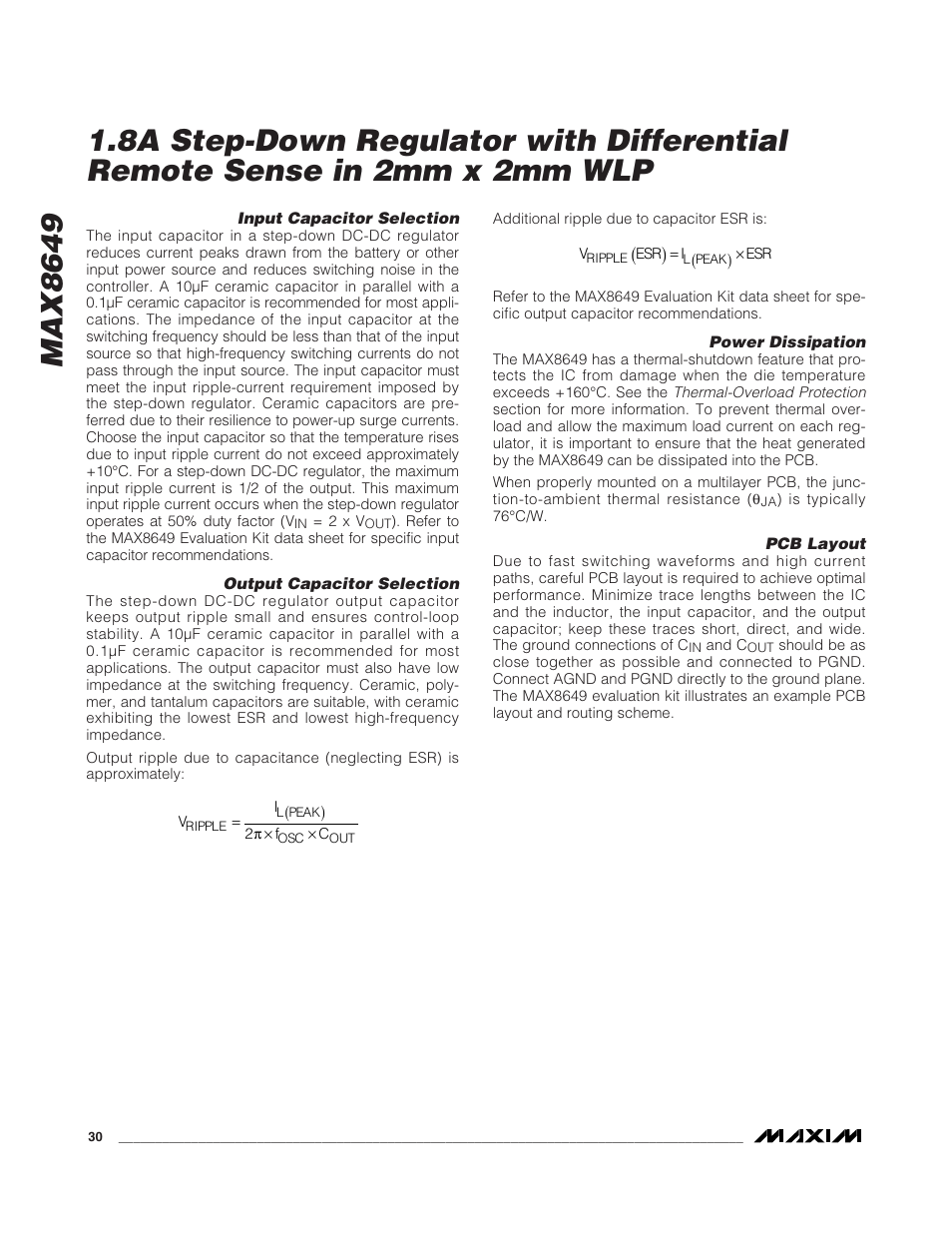 Rainbow Electronics MAX8649 User Manual | Page 30 / 31