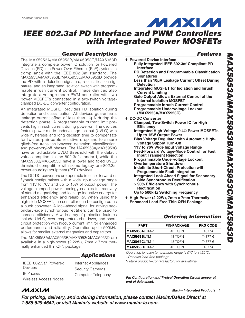 Rainbow Electronics MAX5953D User Manual | 27 pages