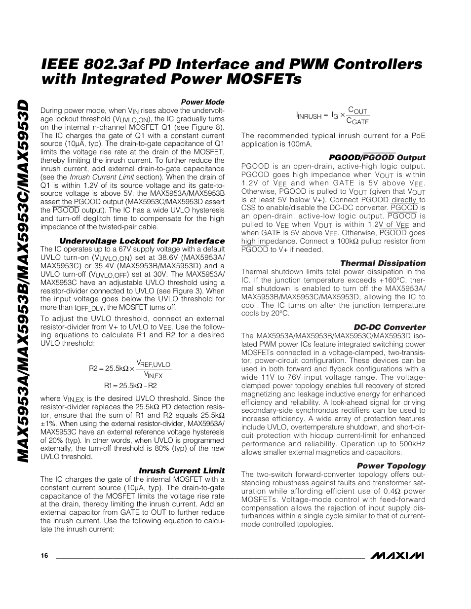 Rainbow Electronics MAX5953D User Manual | Page 16 / 27