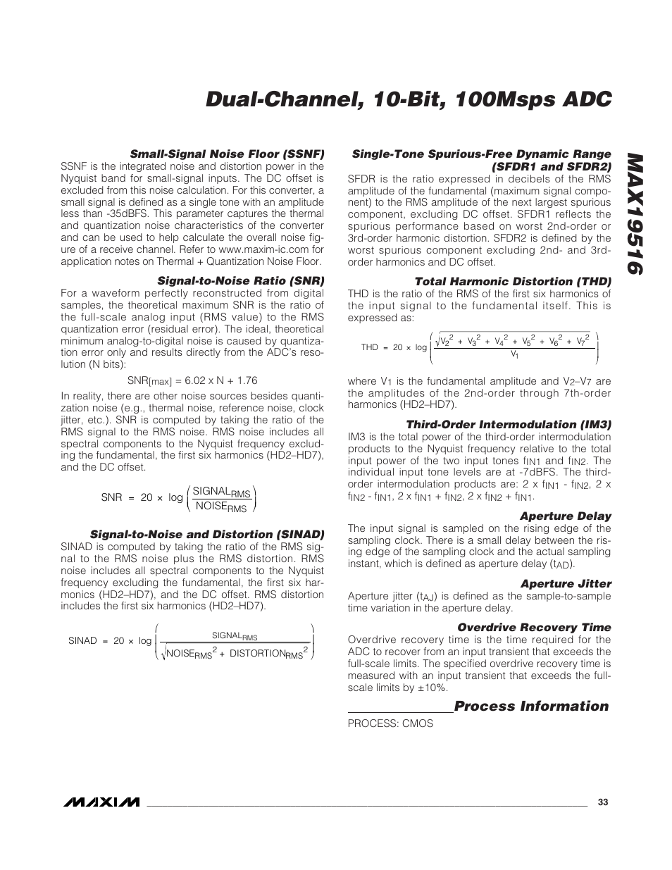 Process information | Rainbow Electronics MAX19516 User Manual | Page 33 / 34