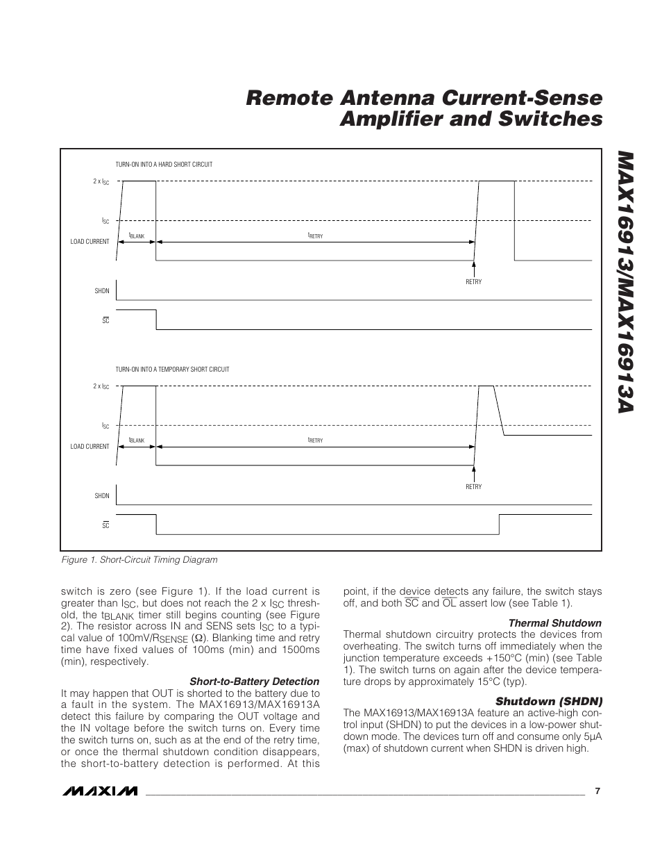 Shutdown (shdn) | Rainbow Electronics MAX16913A User Manual | Page 7 / 10