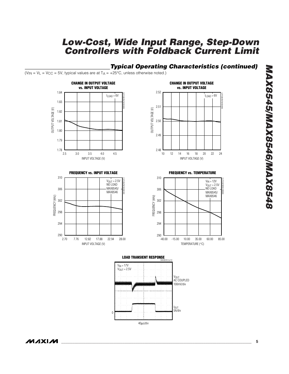 Typical operating characteristics (continued) | Rainbow Electronics MAX8548 User Manual | Page 5 / 18