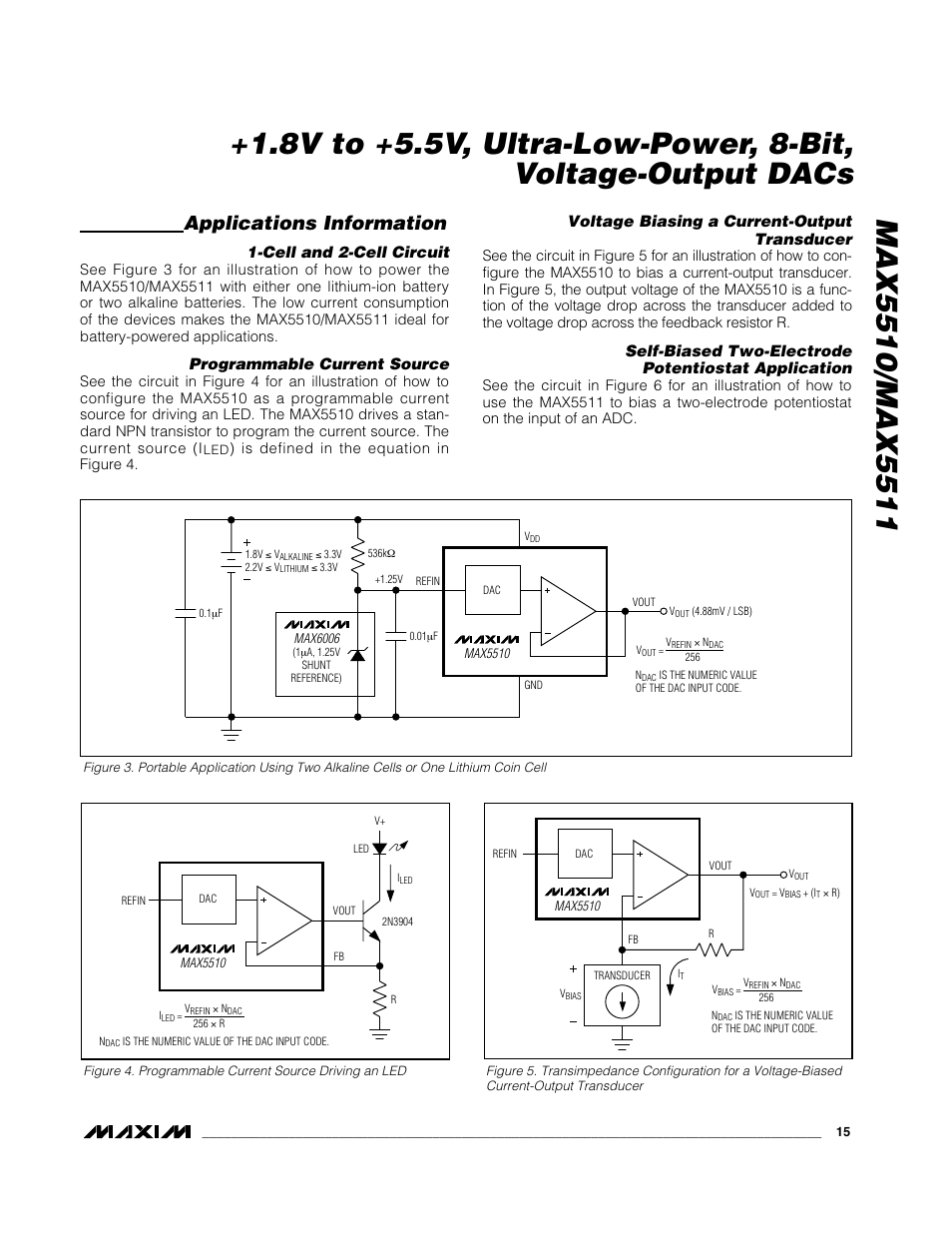 Applications information | Rainbow Electronics MAX5511 User Manual | Page 15 / 18