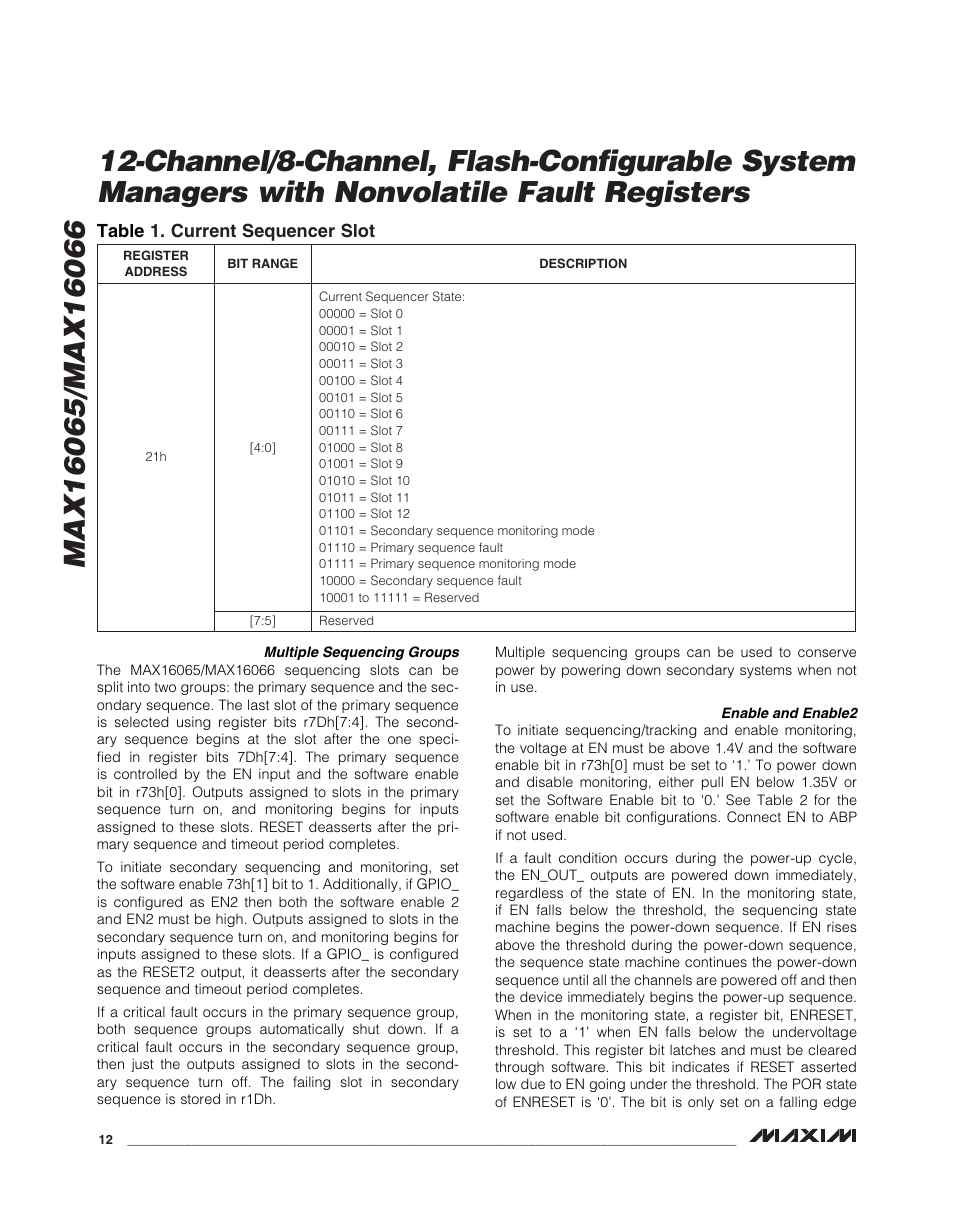 Rainbow Electronics MAX16066 User Manual | Page 12 / 61