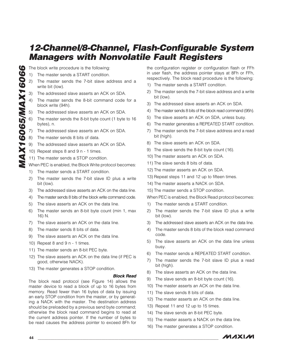Rainbow Electronics MAX16066 User Manual | Page 44 / 61