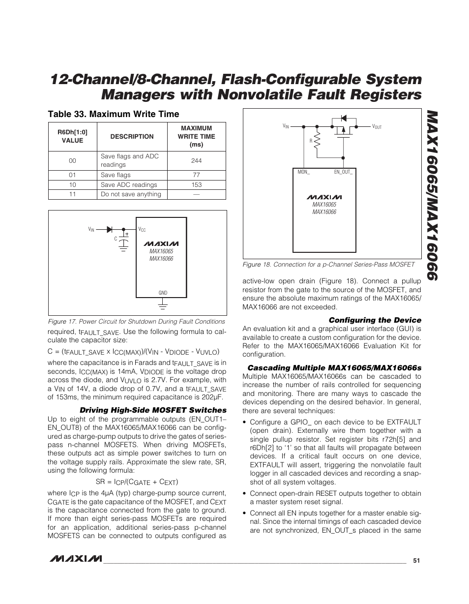 Table 33. maximum write time | Rainbow Electronics MAX16066 User Manual | Page 51 / 61