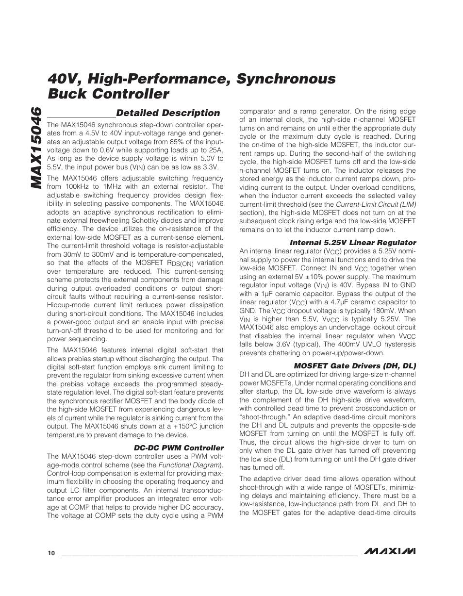Rainbow Electronics MAX15046B User Manual | Page 10 / 23