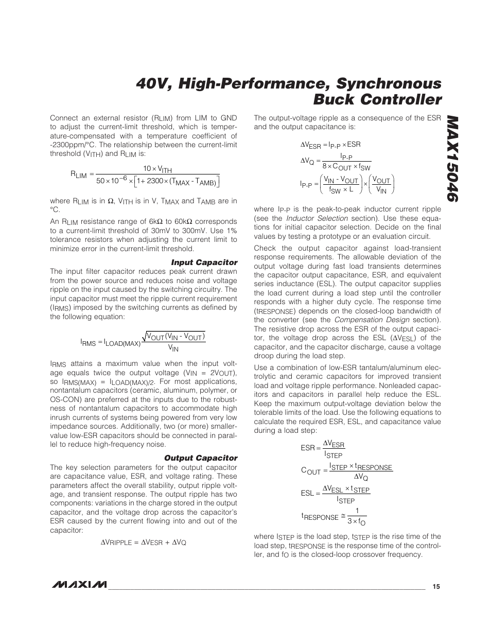 Rainbow Electronics MAX15046B User Manual | Page 15 / 23