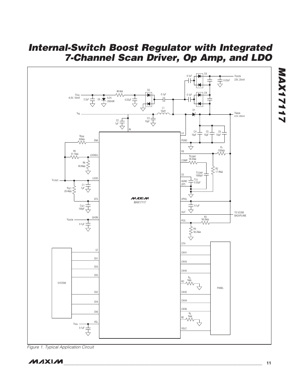 Figure 1. typical application circuit | Rainbow Electronics MAX17117 User Manual | Page 11 / 22
