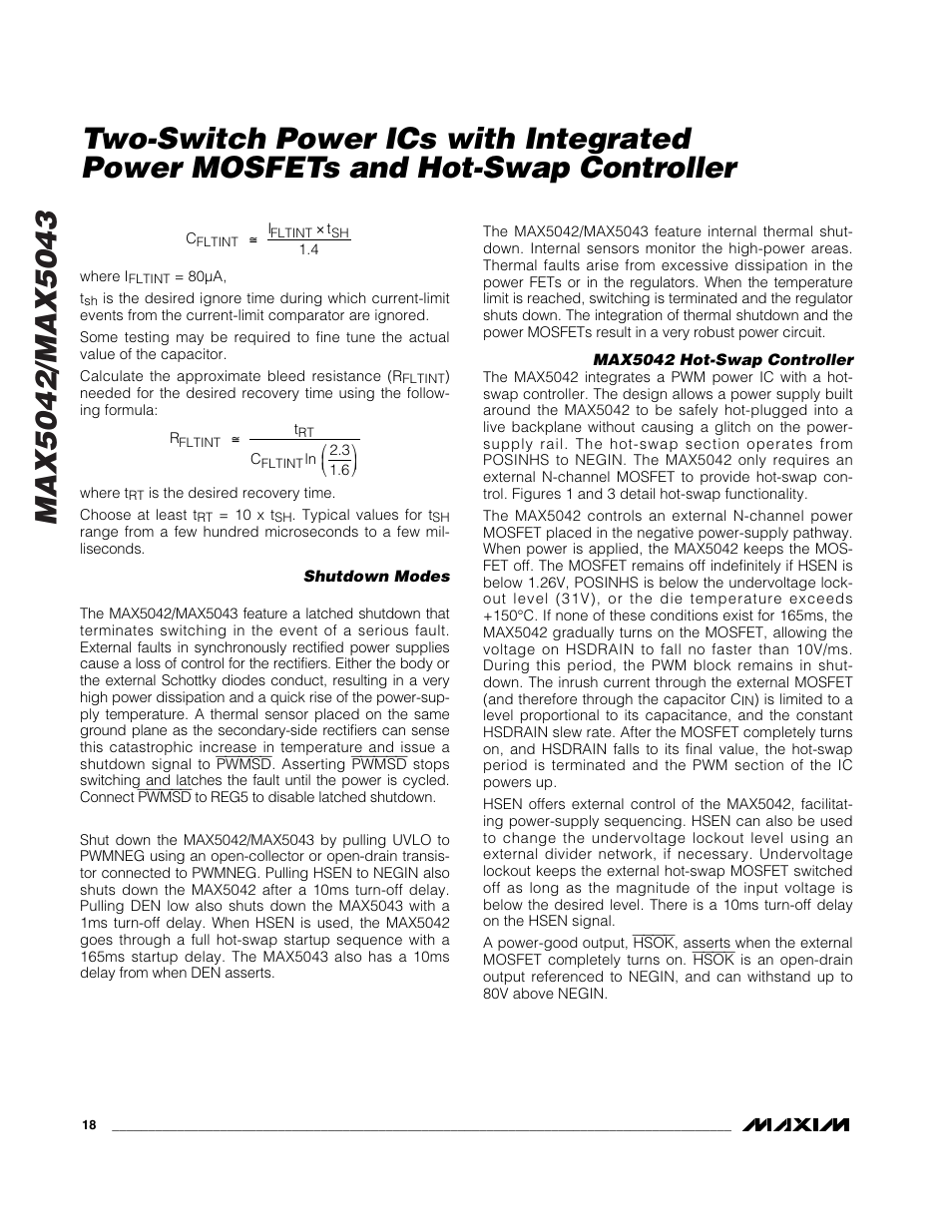 Rainbow Electronics MAX5043 User Manual | Page 18 / 22