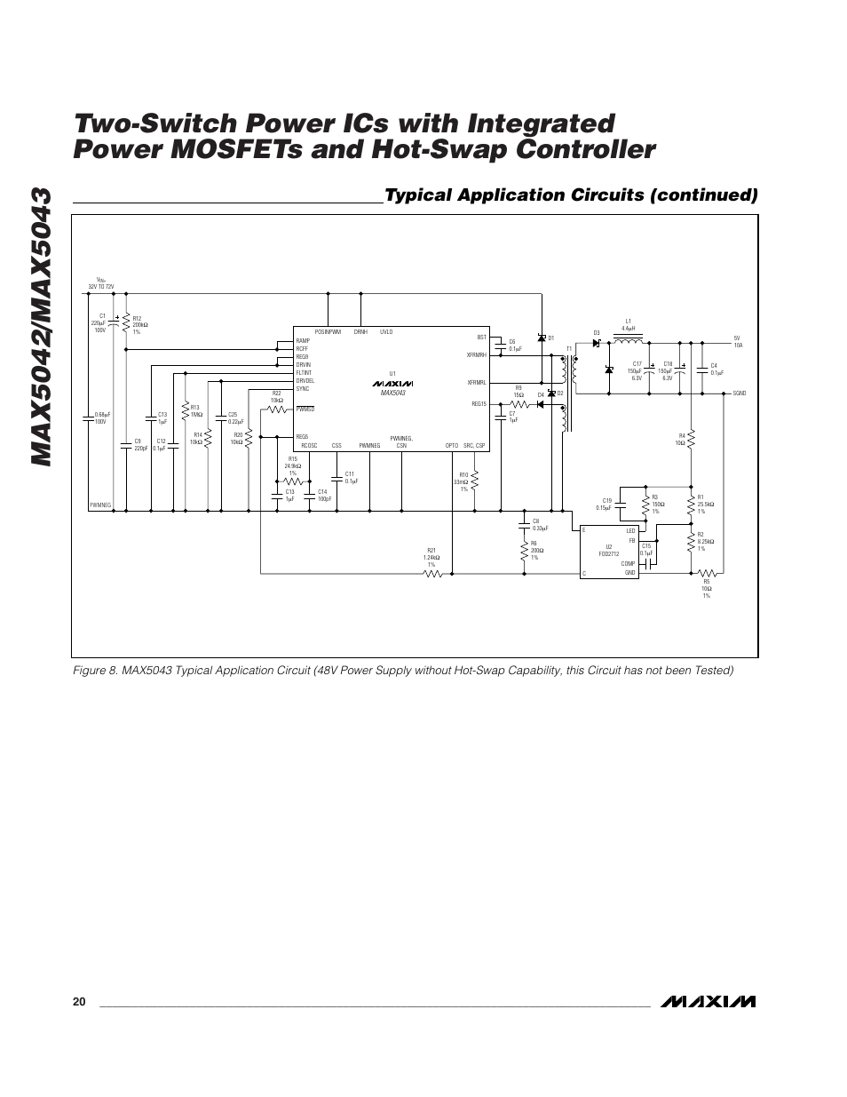 Typical application circuits (continued) | Rainbow Electronics MAX5043 User Manual | Page 20 / 22