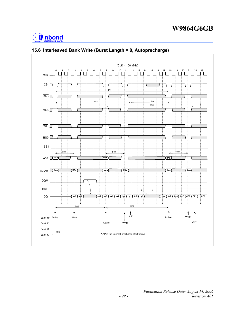 Rainbow Electronics W9864G6GB User Manual | Page 29 / 47