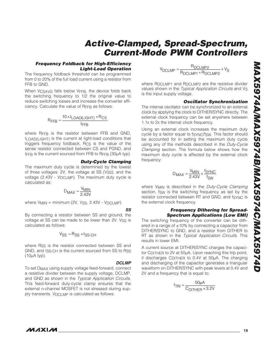 Rainbow Electronics MAX5974D User Manual | Page 19 / 26