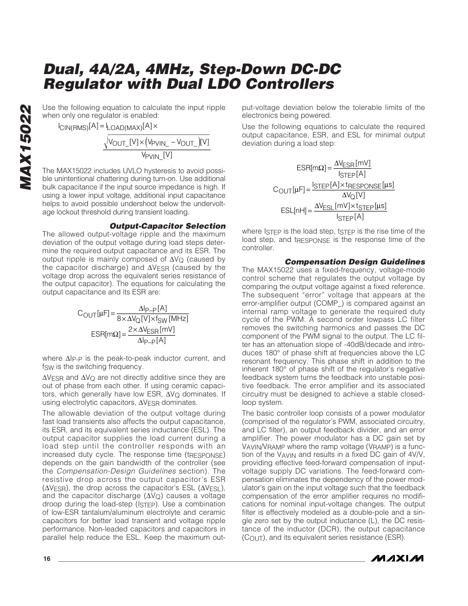 Rainbow Electronics MAX15022 User Manual | Page 16 / 27