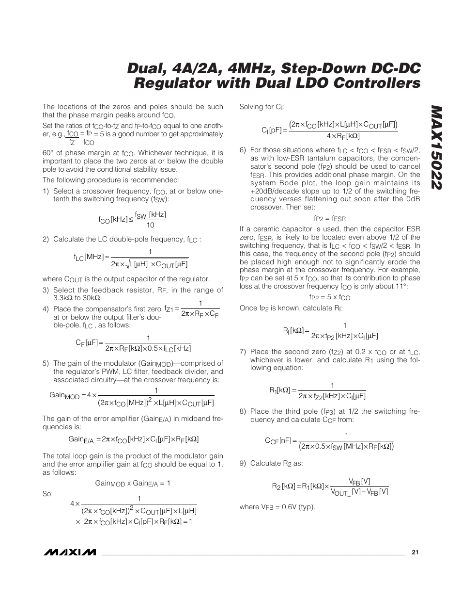 Rainbow Electronics MAX15022 User Manual | Page 21 / 27