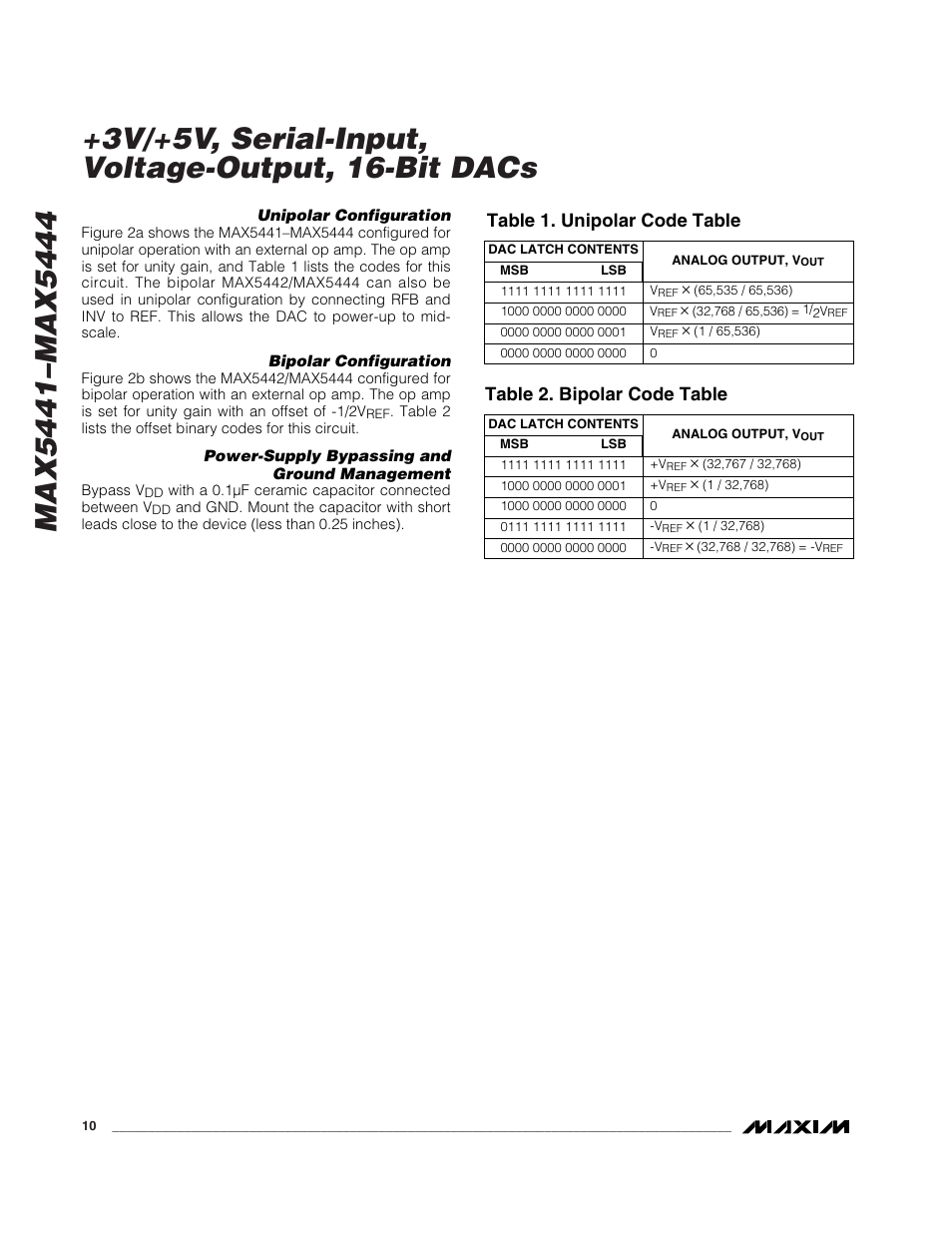 Rainbow Electronics MAX5444 User Manual | Page 10 / 12