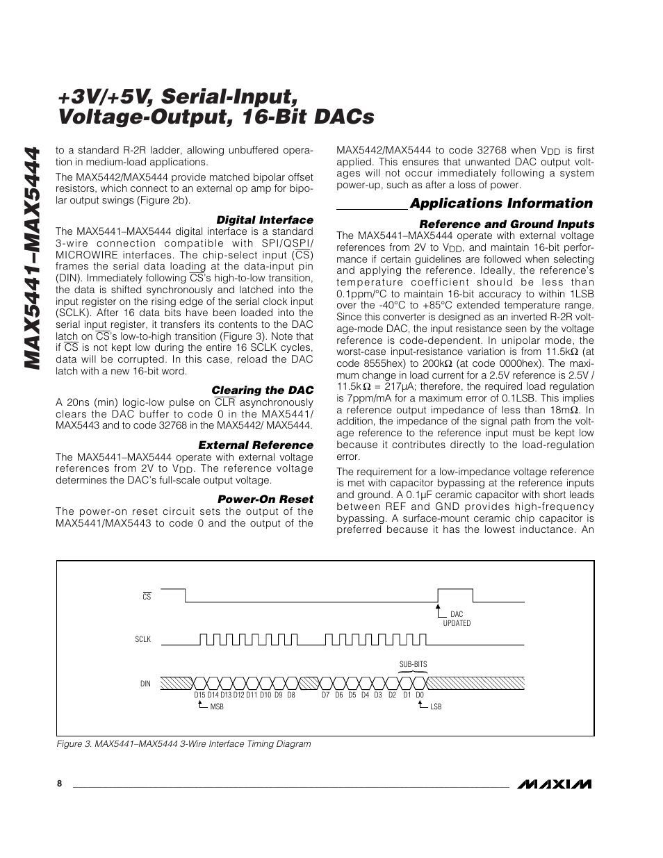 Applications information | Rainbow Electronics MAX5444 User Manual | Page 8 / 12
