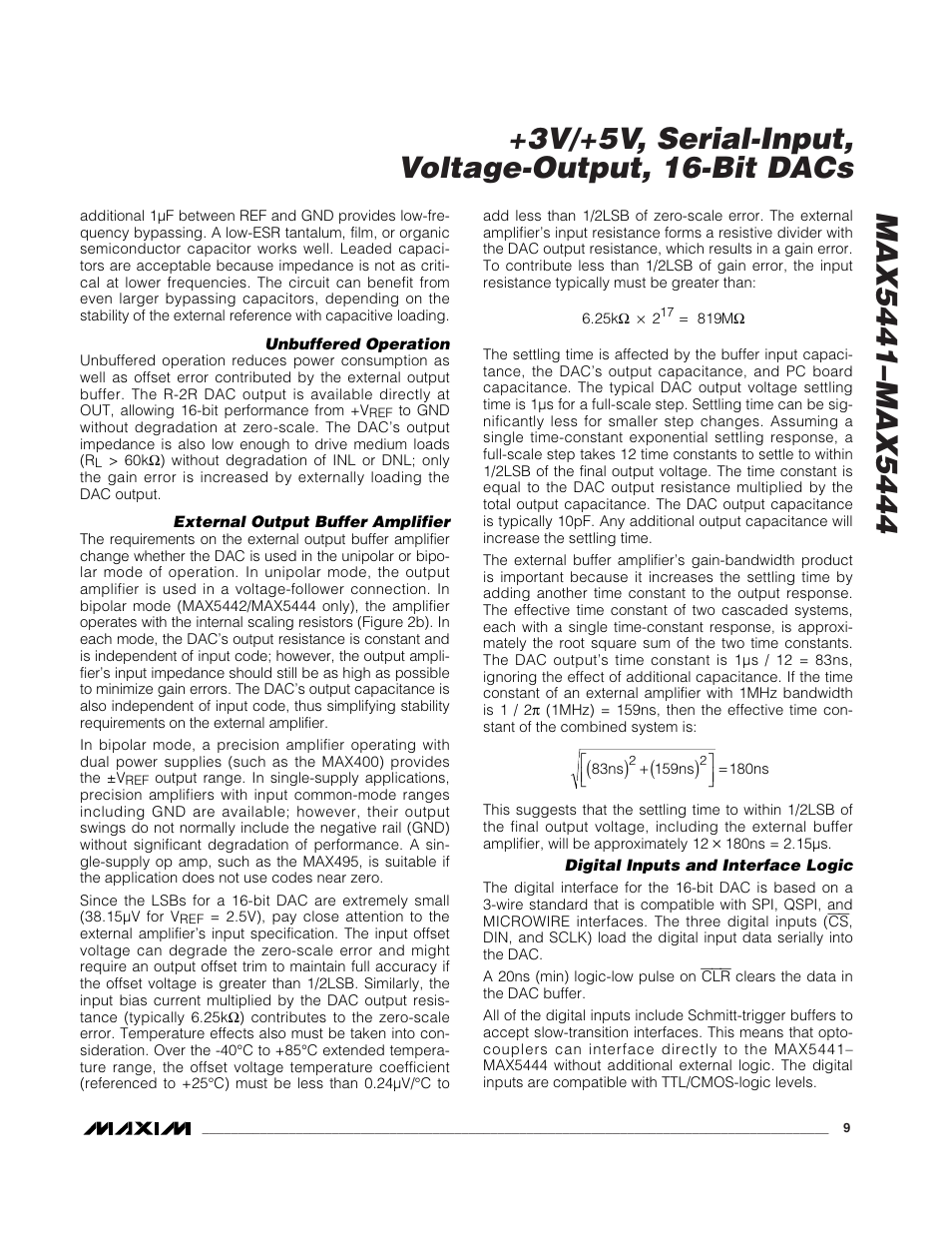 Rainbow Electronics MAX5444 User Manual | Page 9 / 12