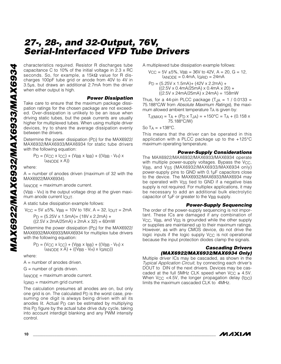 Rainbow Electronics MAX6934 User Manual | Page 10 / 16