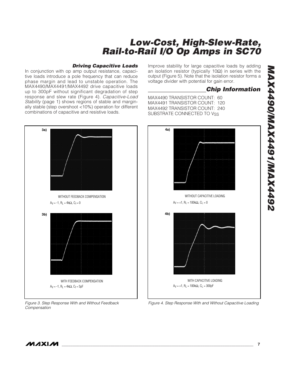 Chip information | Rainbow Electronics MAX4492 User Manual | Page 7 / 8