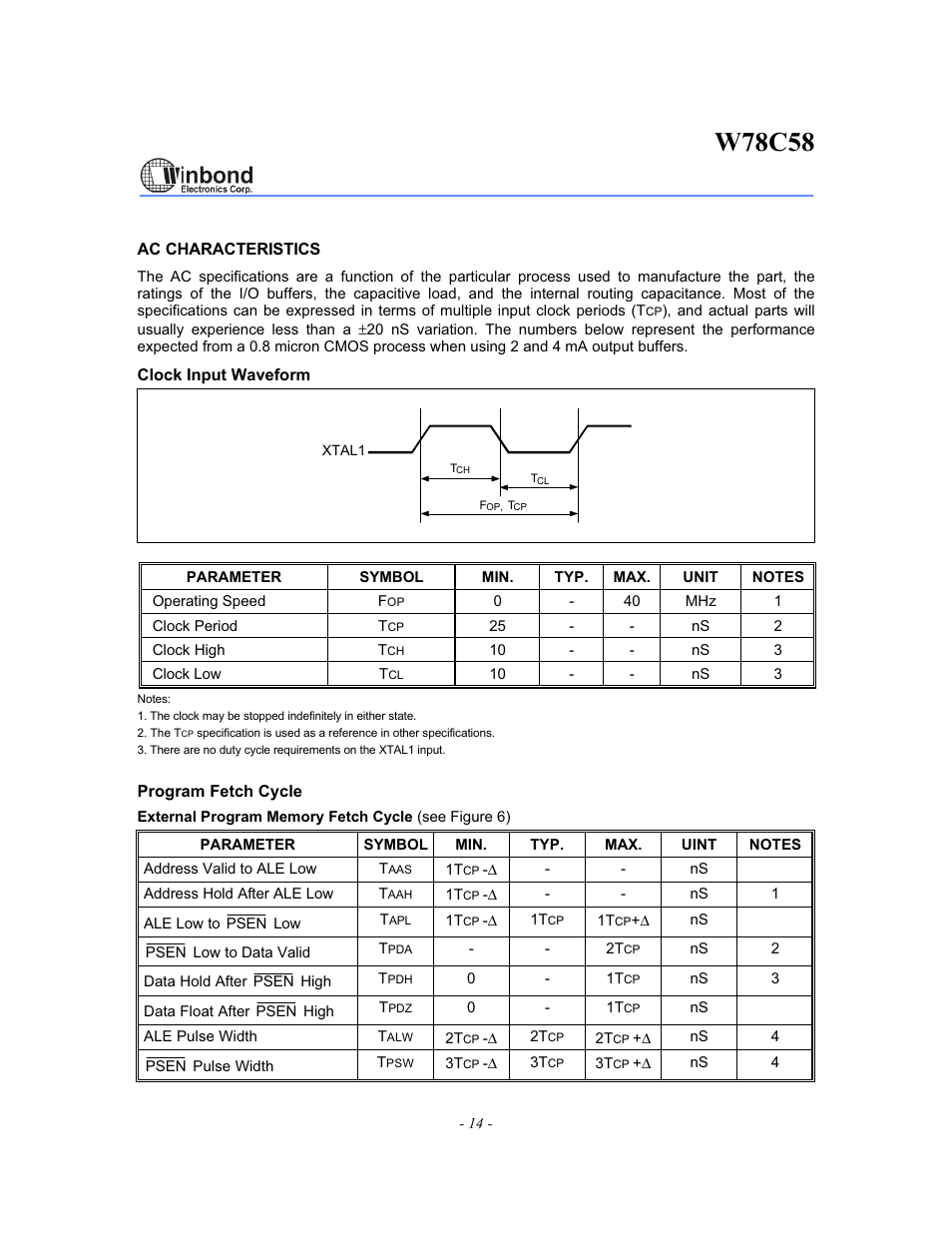W78c58 | Rainbow Electronics W78C58 User Manual | Page 14 / 16