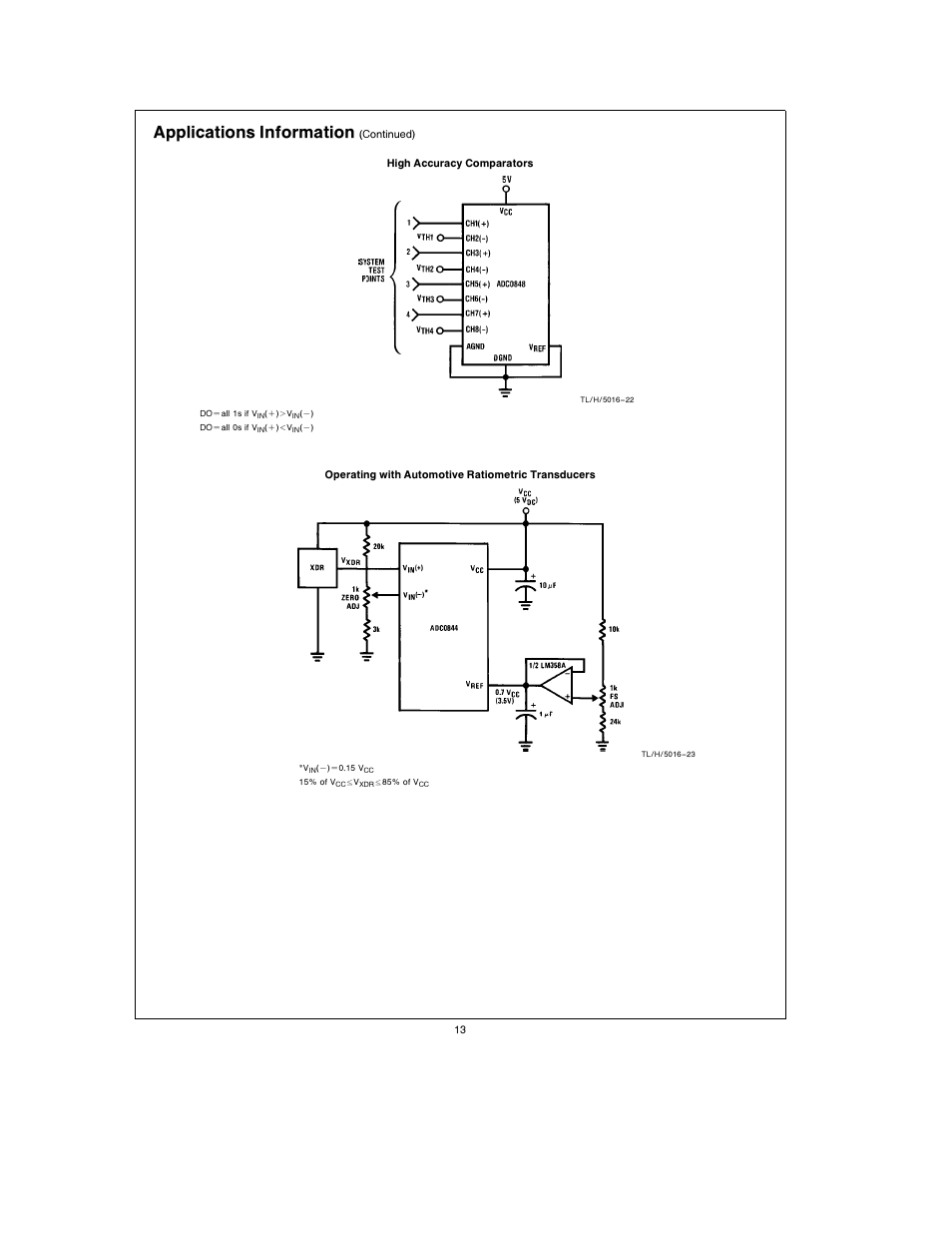 Applications information | Rainbow Electronics ADC0848 User Manual | Page 13 / 20