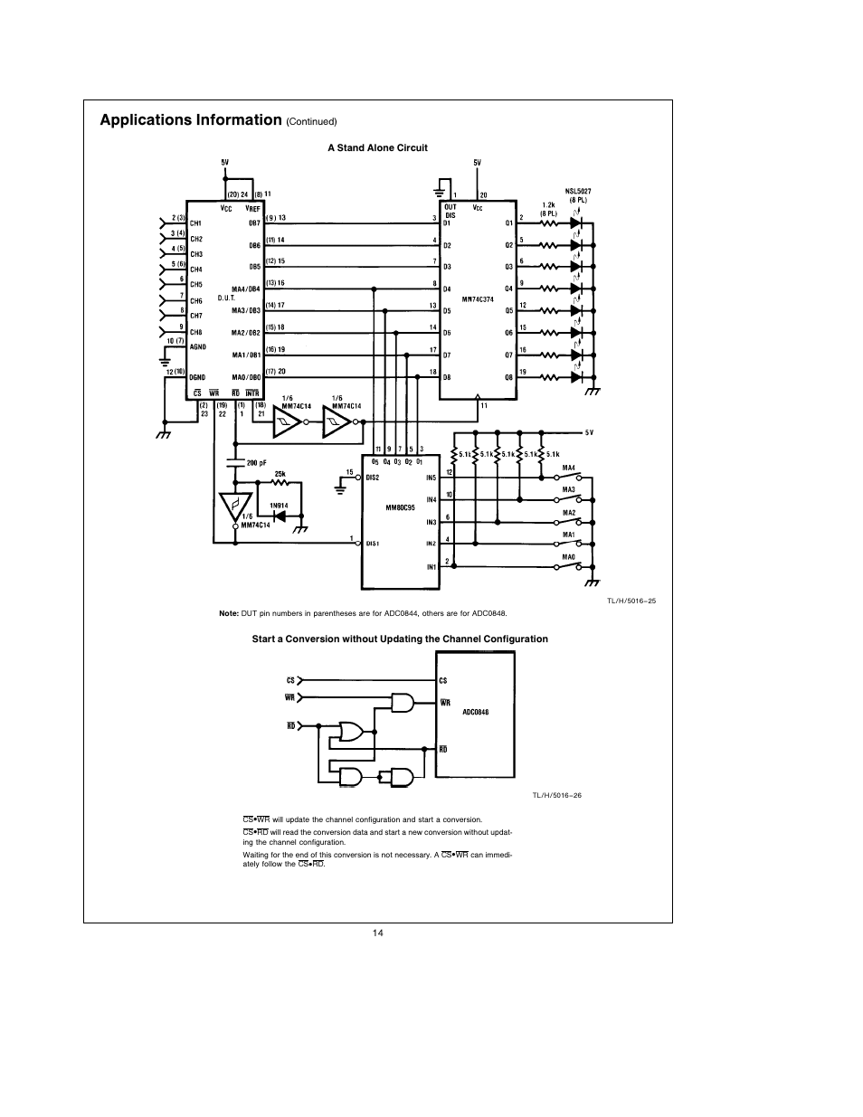 Applications information | Rainbow Electronics ADC0848 User Manual | Page 14 / 20