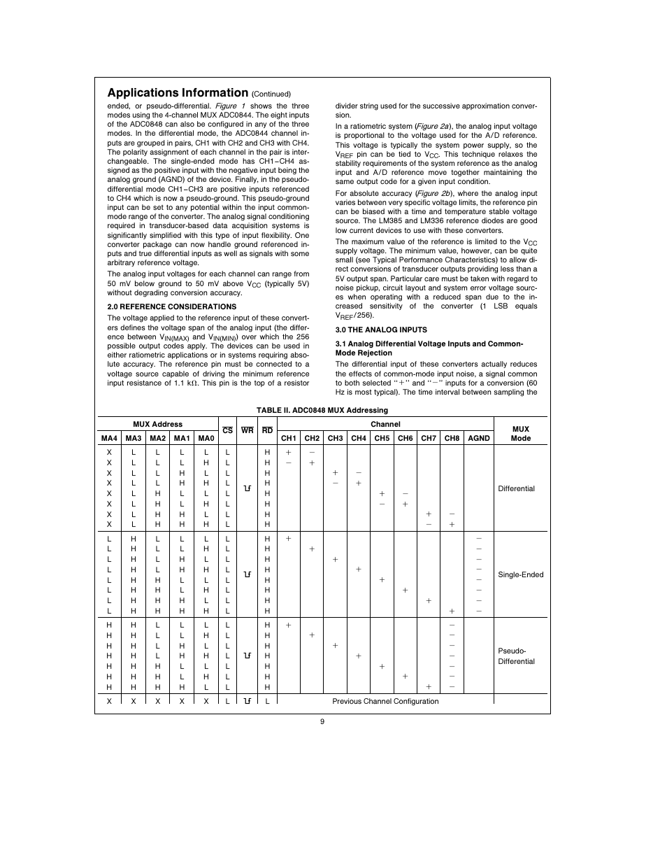 Applications information | Rainbow Electronics ADC0848 User Manual | Page 9 / 20