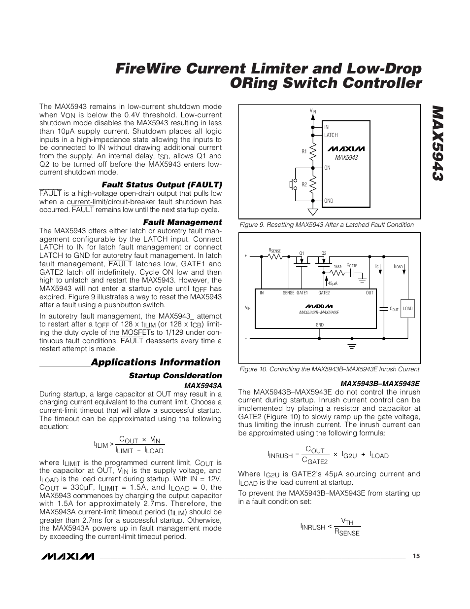 Applications information | Rainbow Electronics MAX5943 User Manual | Page 15 / 20