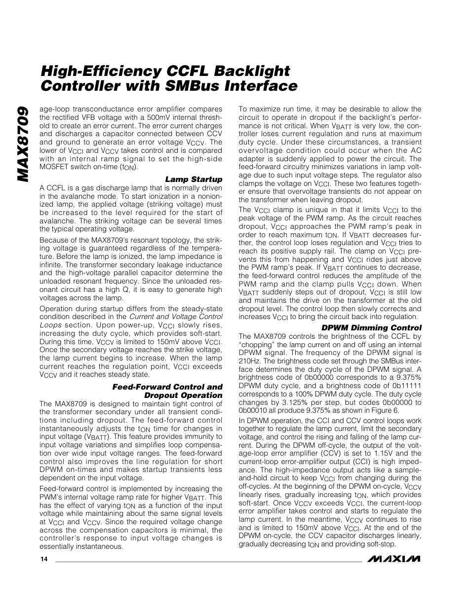 Rainbow Electronics MAX8709 User Manual | Page 14 / 23