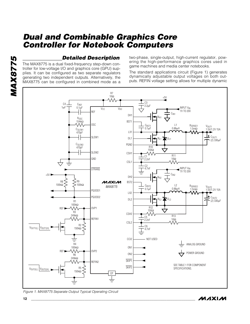 Max8775, Detailed description | Rainbow Electronics MAX8775 User Manual | Page 12 / 30