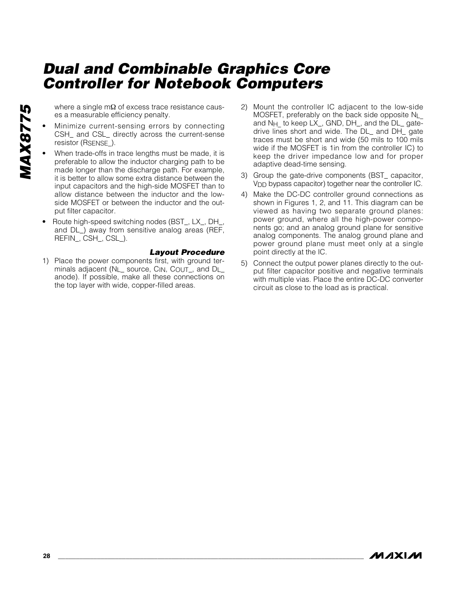 Max8775 | Rainbow Electronics MAX8775 User Manual | Page 28 / 30