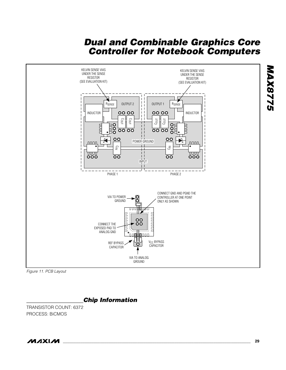 Chip information | Rainbow Electronics MAX8775 User Manual | Page 29 / 30