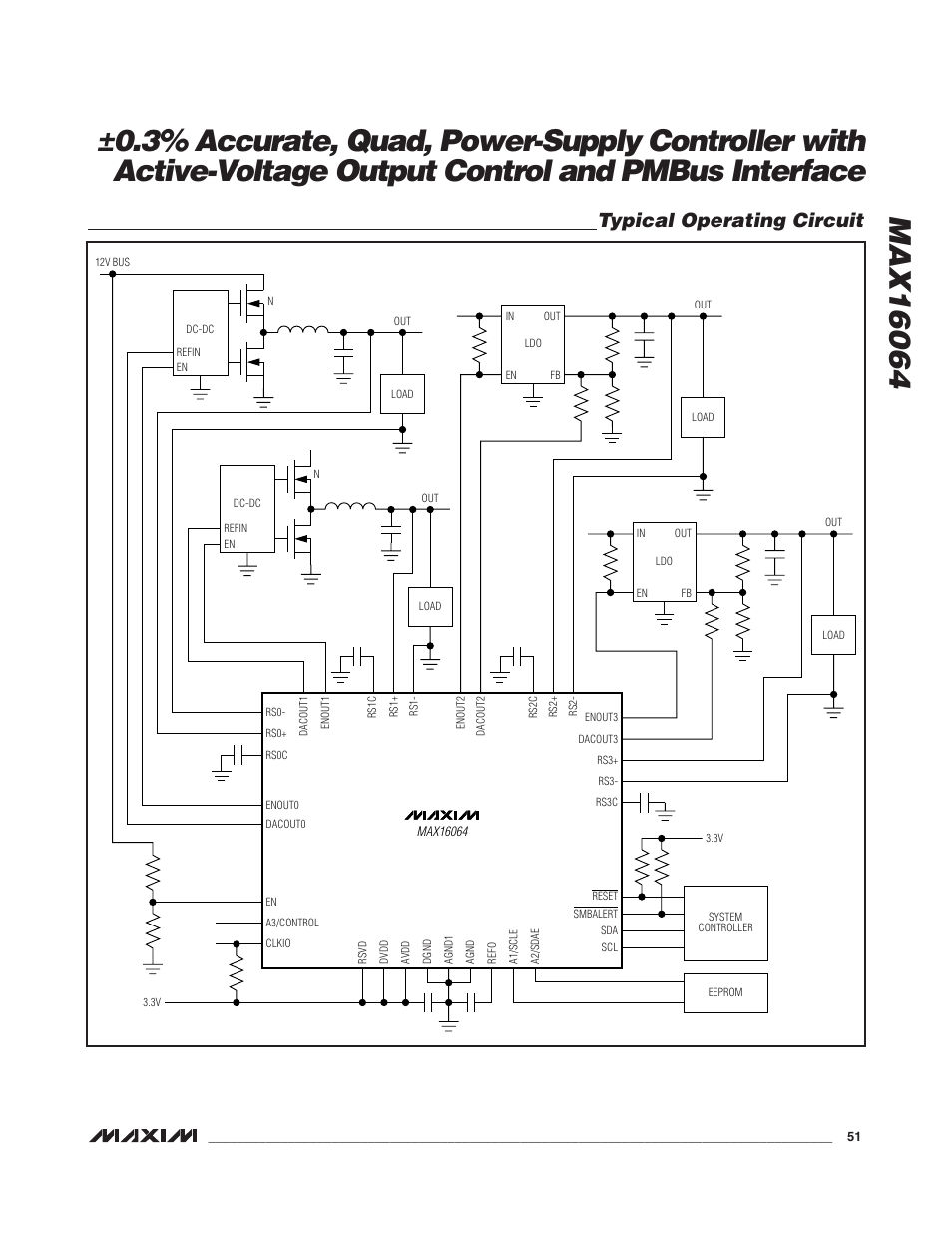 Typical operating circuit | Rainbow Electronics MAX16064 User Manual | Page 51 / 52