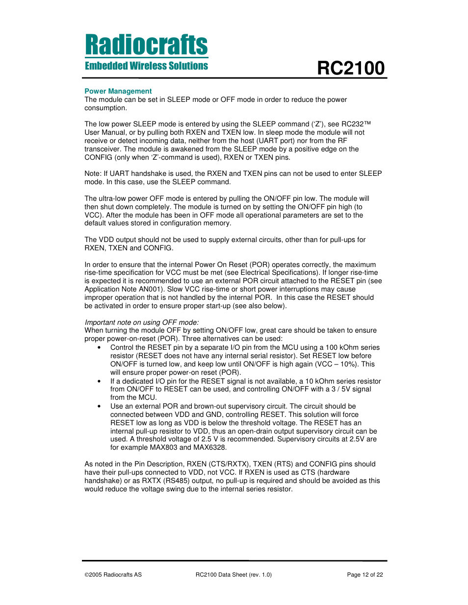 Rc2100 | Rainbow Electronics RC2100 User Manual | Page 12 / 22