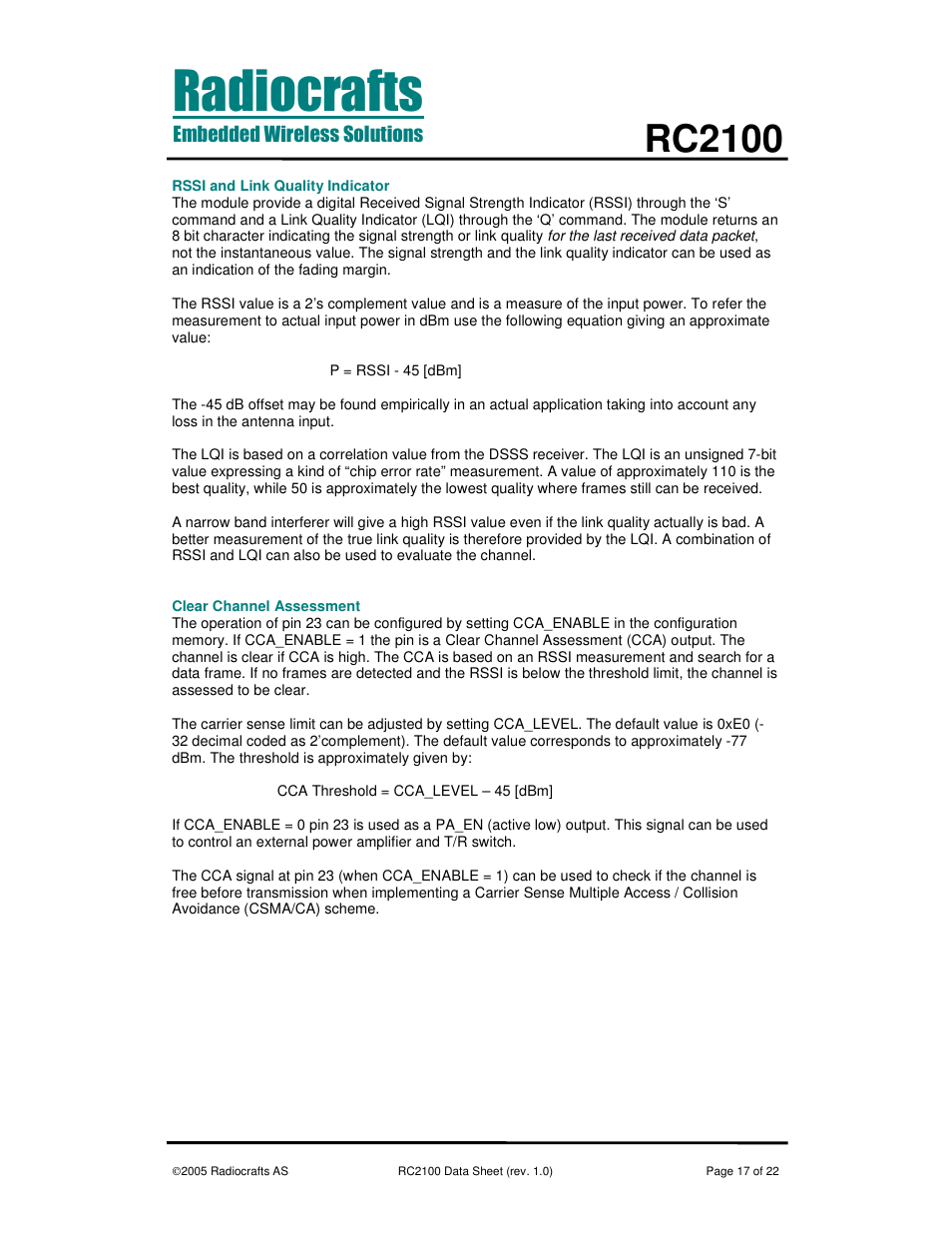 Rc2100 | Rainbow Electronics RC2100 User Manual | Page 17 / 22