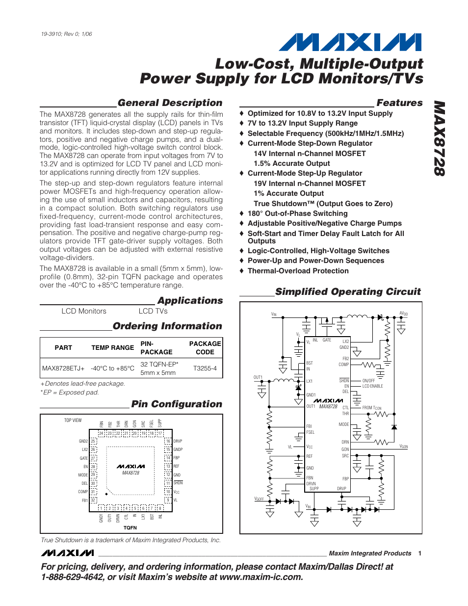 Rainbow Electronics MAX8728 User Manual | 29 pages
