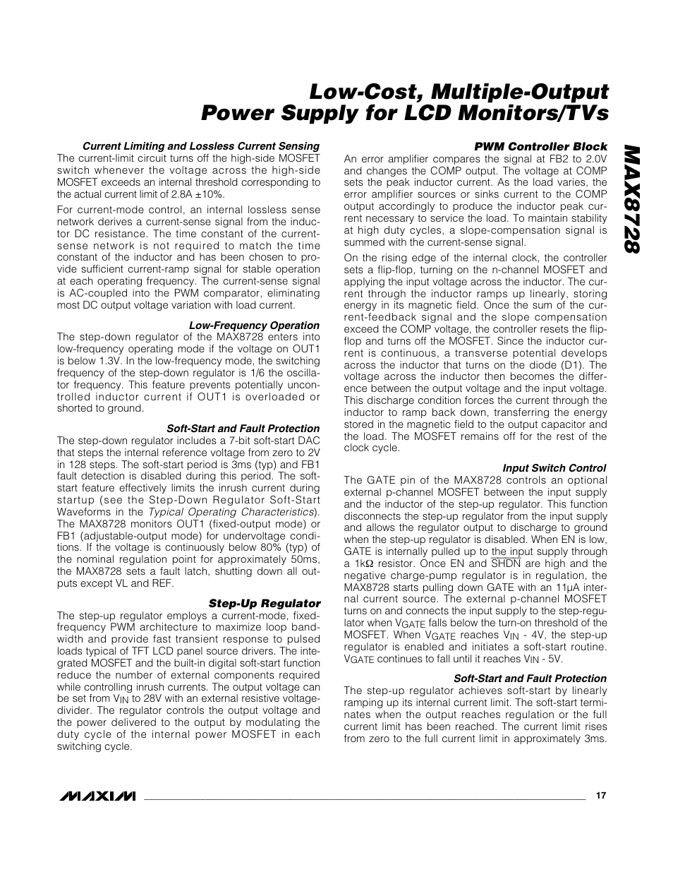 Rainbow Electronics MAX8728 User Manual | Page 17 / 29