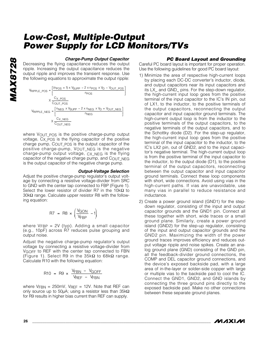 Rainbow Electronics MAX8728 User Manual | Page 26 / 29