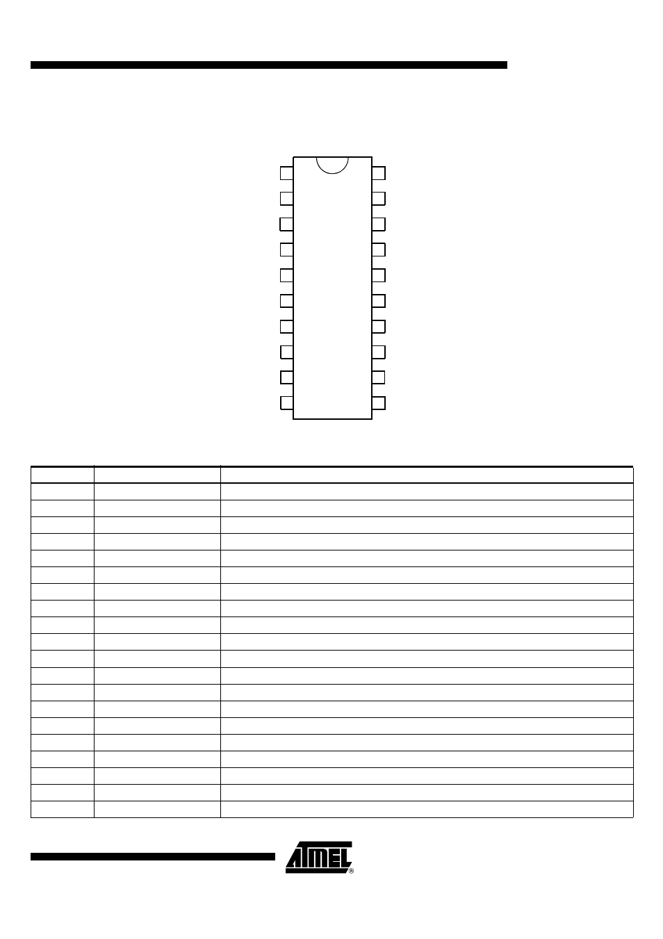 Pin configuration, Pin description | Rainbow Electronics T5761 User Manual | Page 3 / 35