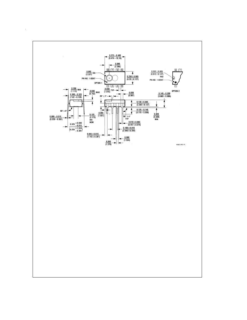 Physical dimensions | Rainbow Electronics ADC08832 User Manual | Page 23 / 24