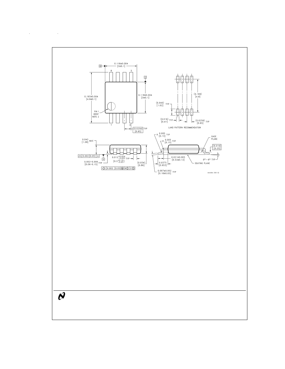 Physical dimensions | Rainbow Electronics ADC08832 User Manual | Page 24 / 24