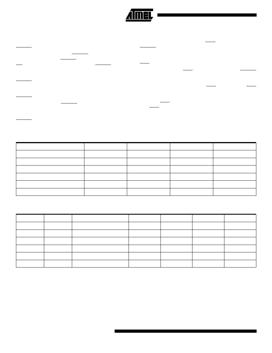 Csout or i/o, Check or i/o, Err or i/o | Device pinout selection (max. number of user i/o), Bit-stream sizes, At6000(lv) series | Rainbow Electronics AT6010LV User Manual | Page 10 / 28