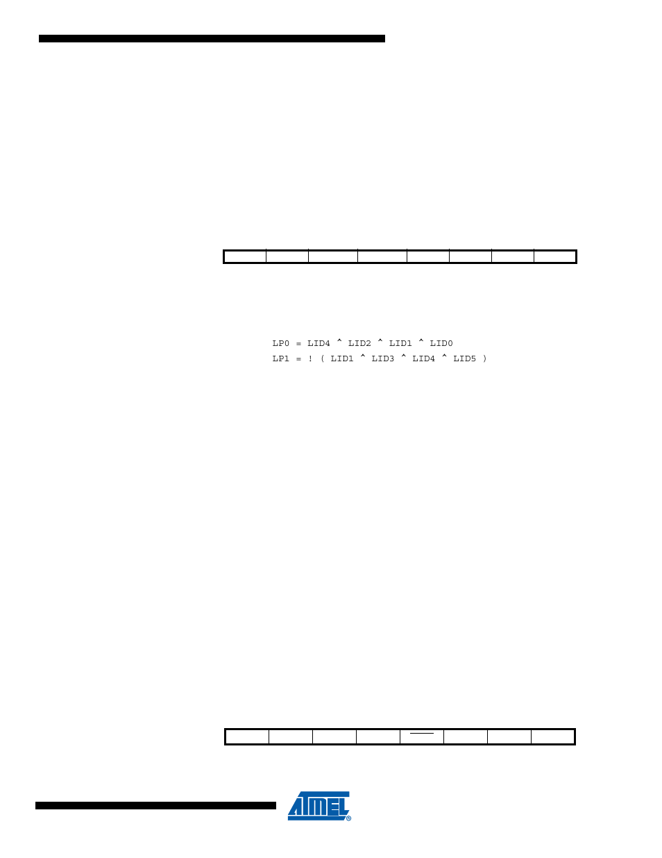 8 linidr – lin identifier register, 9 linsel – lin data buffer selection register, Section 21.6.8 “linidr – lin identifier | Rainbow Electronics ATmega64M1 User Manual | Page 223 / 343