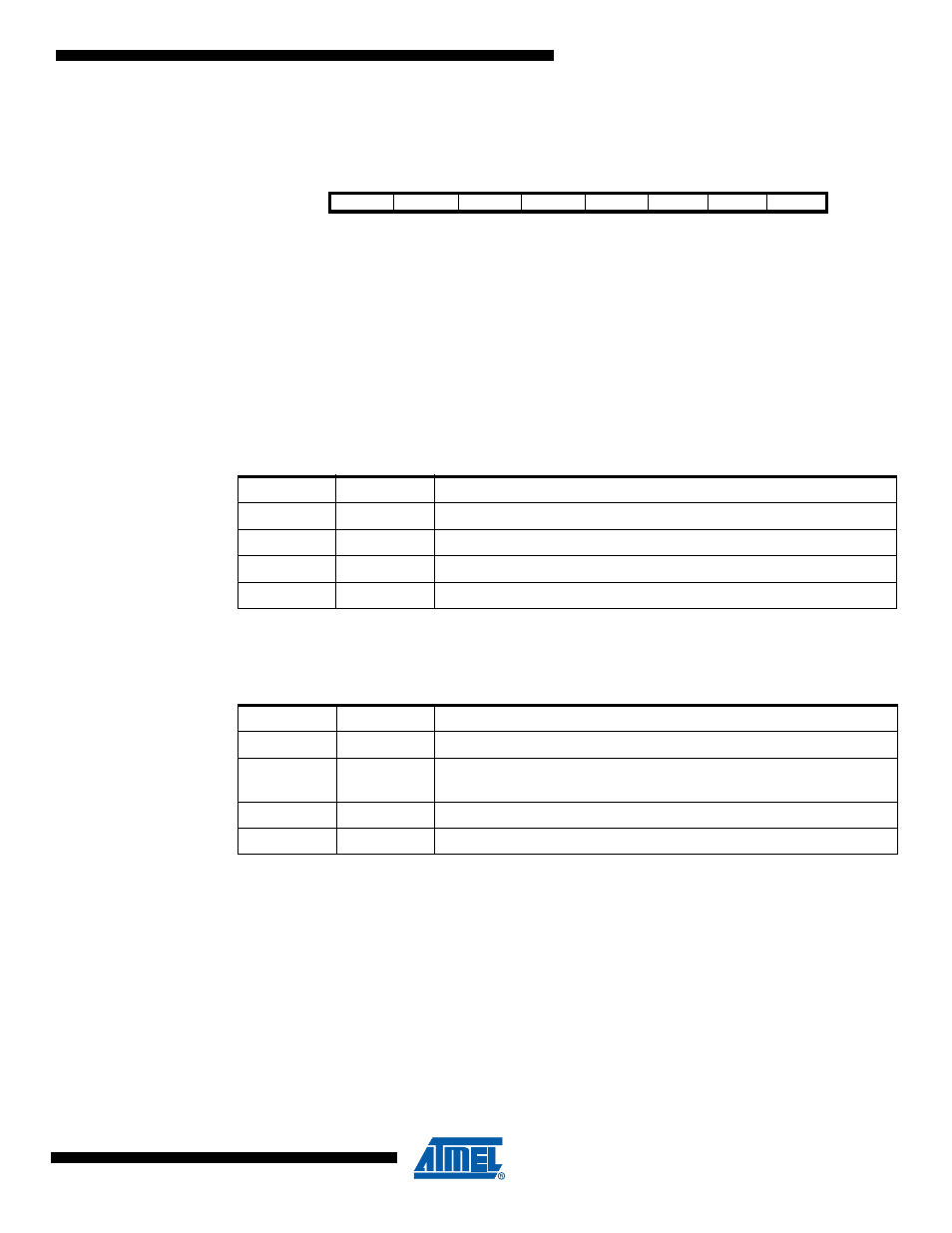 9 register description, 1 tccr0a – timer/counter control register a, Table 15-3 on | Rainbow Electronics ATmega64M1 User Manual | Page 97 / 343