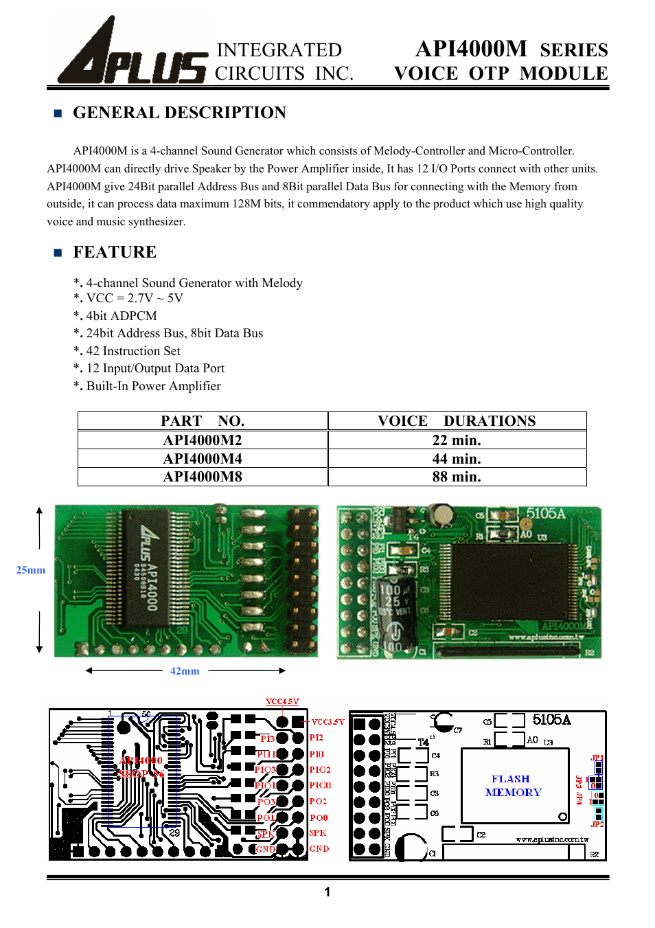 Rainbow Electronics API4000M User Manual | 15 pages