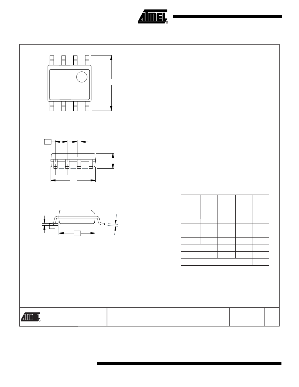 8s2 – eiaj soic, Top view side view end view | Rainbow Electronics AT45DB011B User Manual | Page 30 / 32